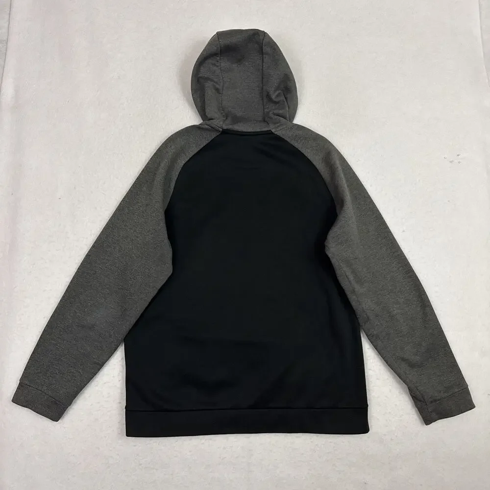 Nike Dri-FIT Hoodie Mens Medium Black Gray Pullover Swoosh Fleece Athletic
